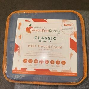 PeachSkin Classic Collection QUEEN French Blue Sheet Set
